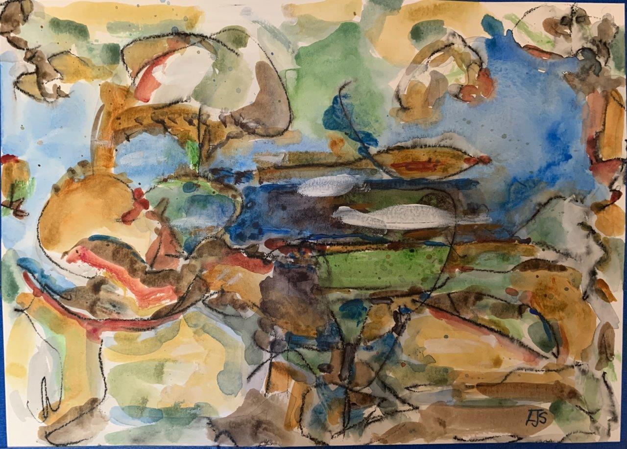 Walking through the garden